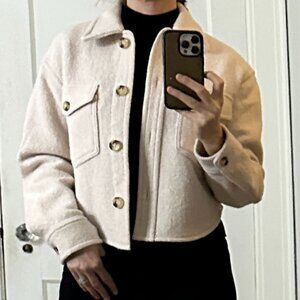 Wonderful Aritzia The Ganna Wilfred Free Cropped 100% Merino Wool Jacket XS